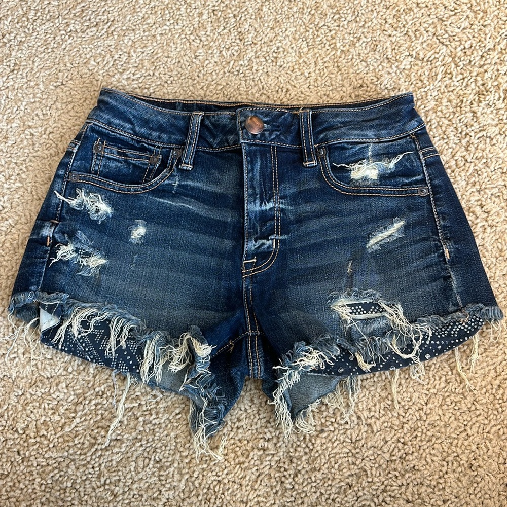American Eagle Outfitters high-rise denim shorts